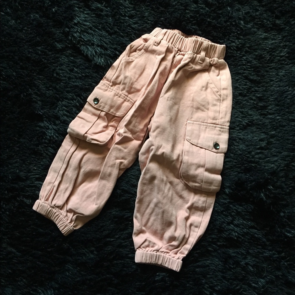 Girls Pink Cargo Pants